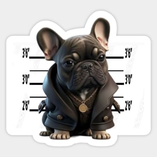 Cute Puppy Criminal Lineup Usual Suspect Sticker